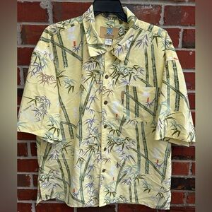 Coconut Pier Top Image USA Microfiber Button Up Short Sleeve XXL Bamboo Shirt Z3